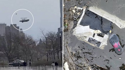 El momento del accidente de helicóptero en el Hudson: cinco españoles muertos