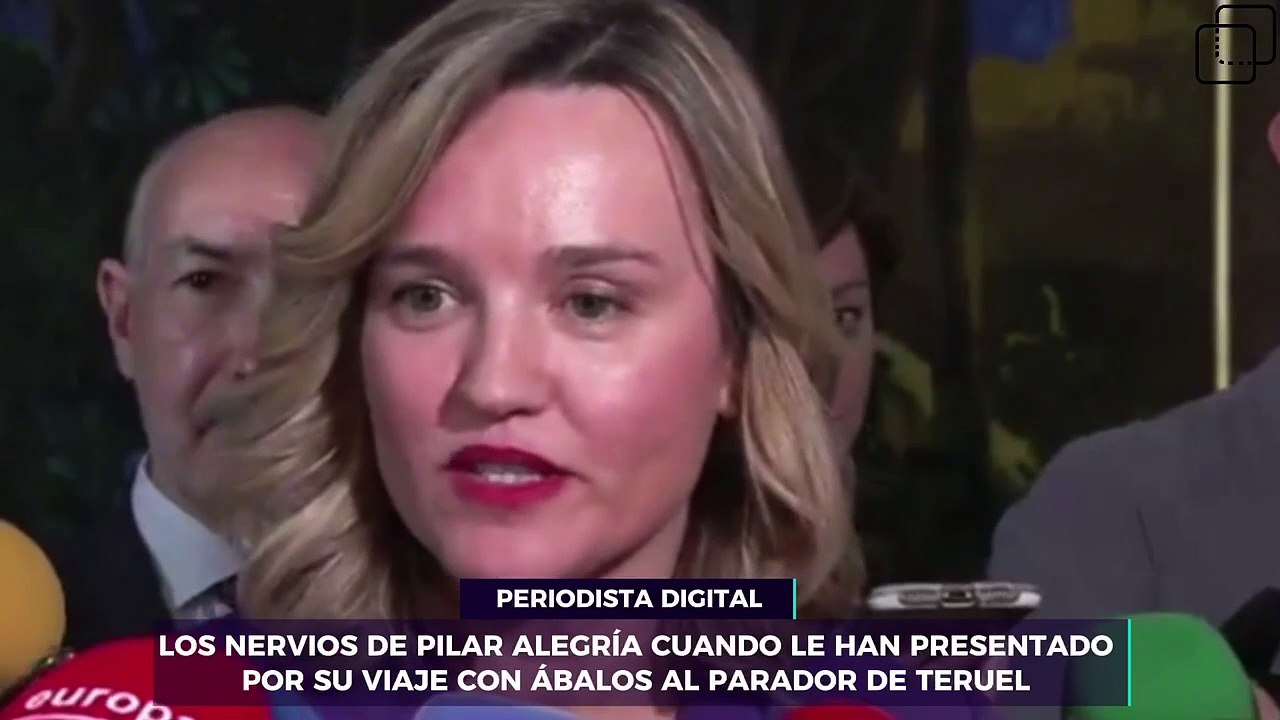 Los nervios de Pilar Alegría cuando le han preguntado por su viaje con Ábalos al parador de Teruel