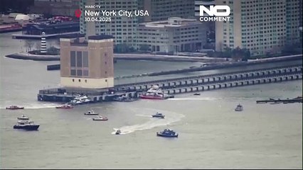 Destroços de helicóptero retirados do Rio Hudson após acidente fatal em Nova Iorque