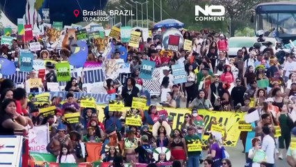 Marche indigène à Brasilia pour les droits fonciers et l'action climatique