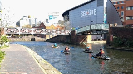 Kayaking Birmingham's canals offers a new way to explore the city