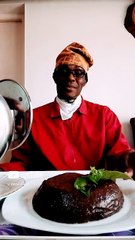 Amala and Buka Eforiro with Stock Fish and Cow Skin