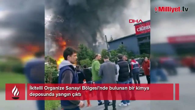İkitelli'de kimya deposunda büyük yangın!