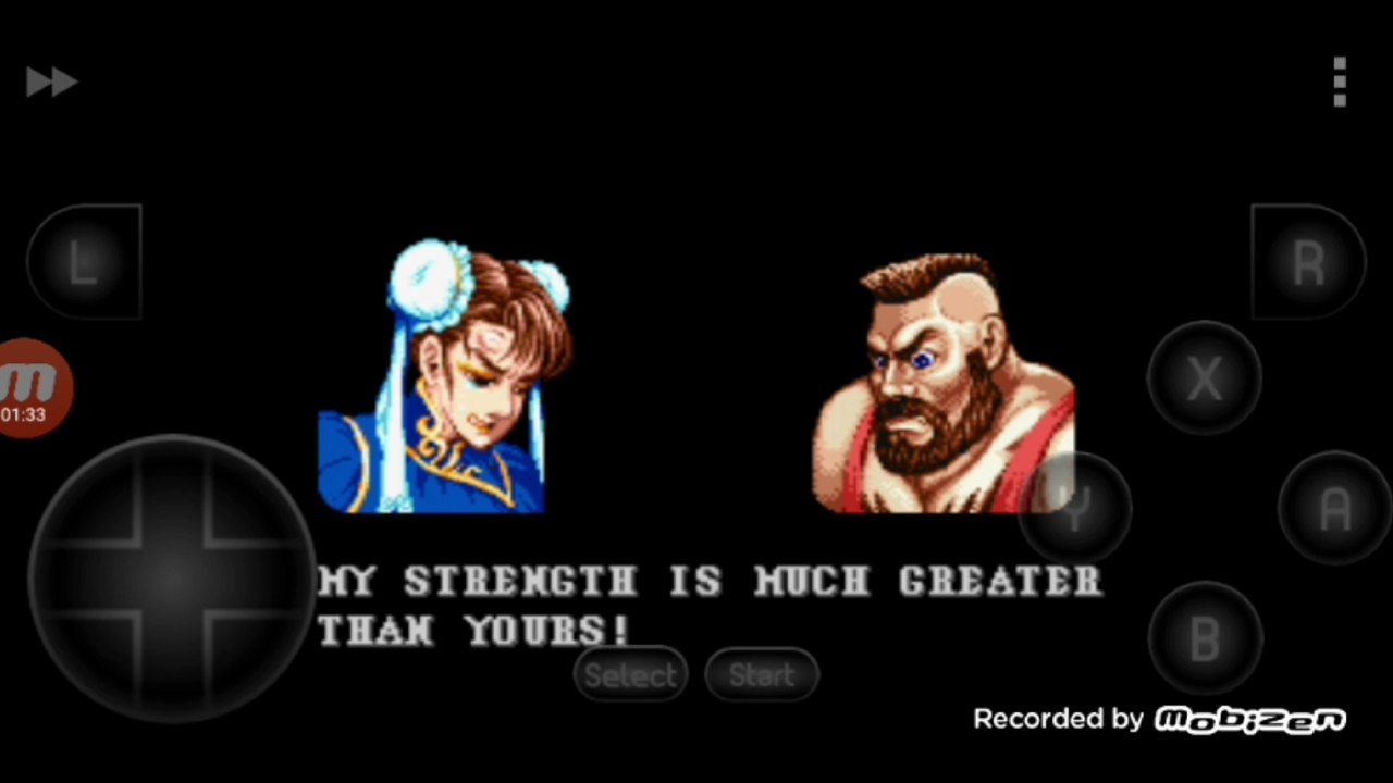 Street Fighter II Turbo: Hyper Fighting Chun-li vs Zangief Chun-li é derrotada por Zangief