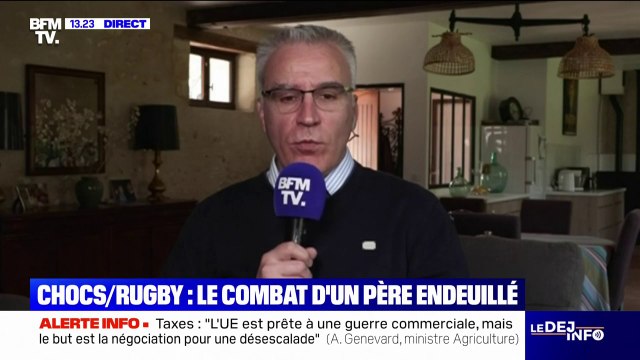 Chocs dans le rugby: Il faut éviter les plaquages dangereux et les sanctionner , assure le père de Nicolas Chauvin, joueur décédé pendant un match en 2018