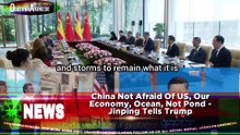 China Not Afraid Of US, Our Economy, Ocean, Not Pond - Jinping Tells Trump