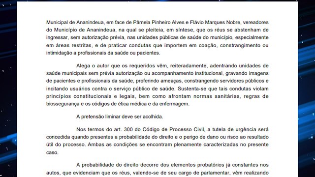 Repercute decisão de juíz que proíbe vereadores de fiscalizar unidades de saúde em Ananindeua