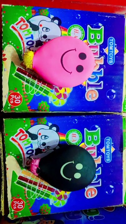 Eggs toys and bubble sticks satisfying video