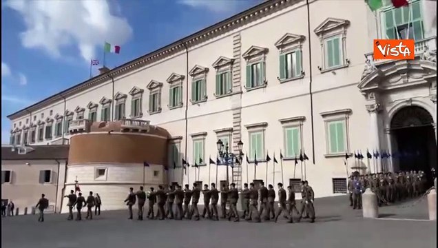 173esimo Anniversario Fondazione della Polizia di Stato, la Guardia d'Onore al Quirinale