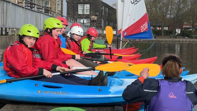 Enjoying the great outdoors at Leeds Sailing and Activity Centre at Yeadon Tarn