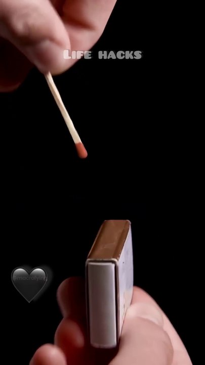 A matchstick igniting by the friction surface of the box.|Life Hacks|