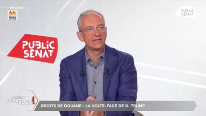 Droits de douane américains : "Donald Trump organise son imprévisibilité", explique Frédéric Encel