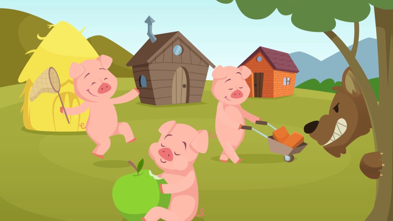 L'histoire des 3 petits cochons!
