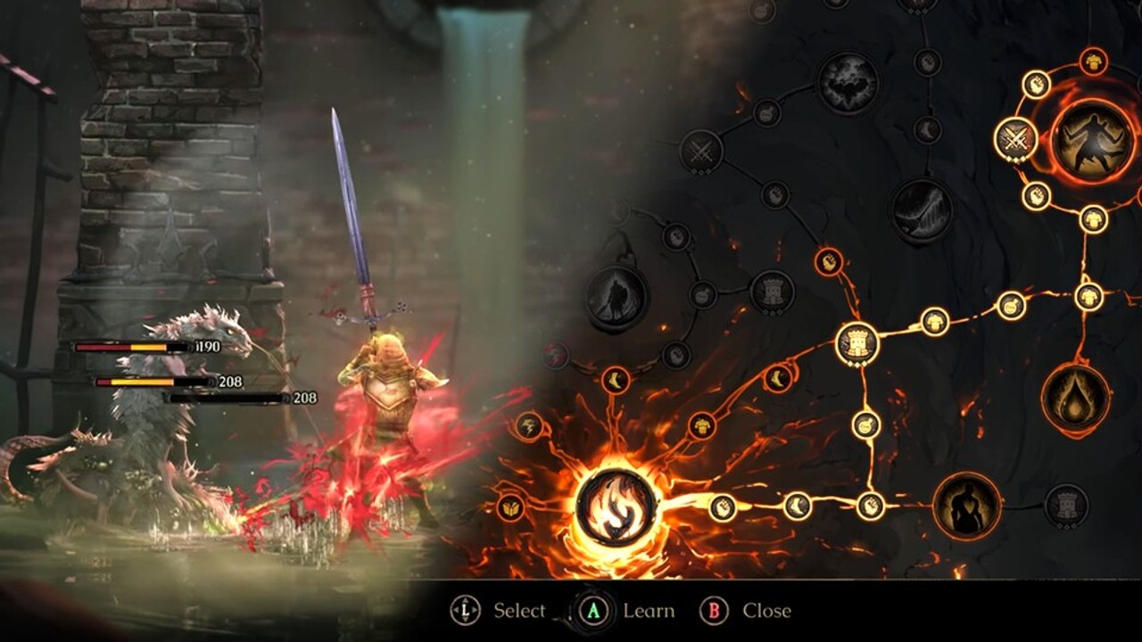 Im düsteren Action-Rollenspiel Mandragora stehen euch dank riesiger Talentbäume viele Pfade offen