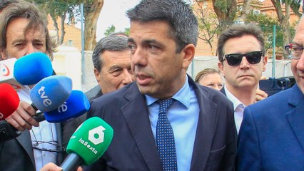 Mazón se abstiene de comentar nada sobre las declaraciones de Pradas
