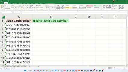 How to display only the last 4 digits of a credit card, SSN or phone number in Excel - Excel Tips and Tricks