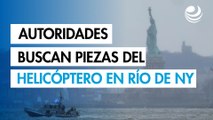 Autoridades de EU trabajan para recuperar las piezas del helicóptero estrellado en el río Hudson