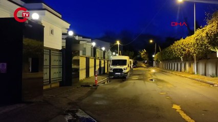 Sarıyer’de villaların olduğu siteye el bombalı saldırı kamerada