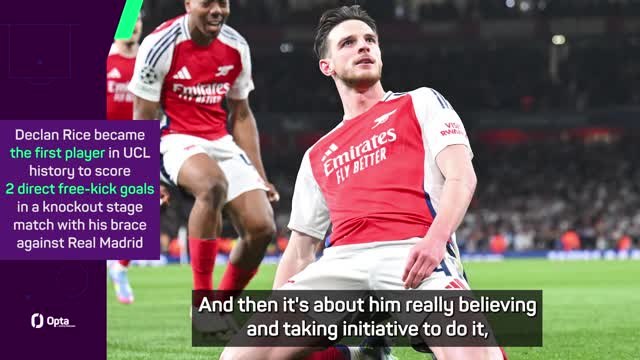 Rice has no ceiling - Arteta expects even more from midfield maestro