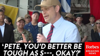 Pete Hegseth Breaks Out His Dead-On Impression Of President Trump, Makes Troops Laugh