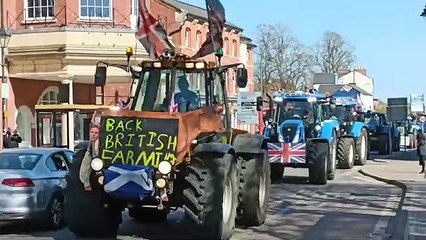 Farmers' tractor protest in Banbury