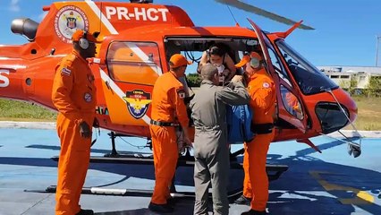 Bebê de seis meses é transportado pelos bombeiros e chega à Brasília