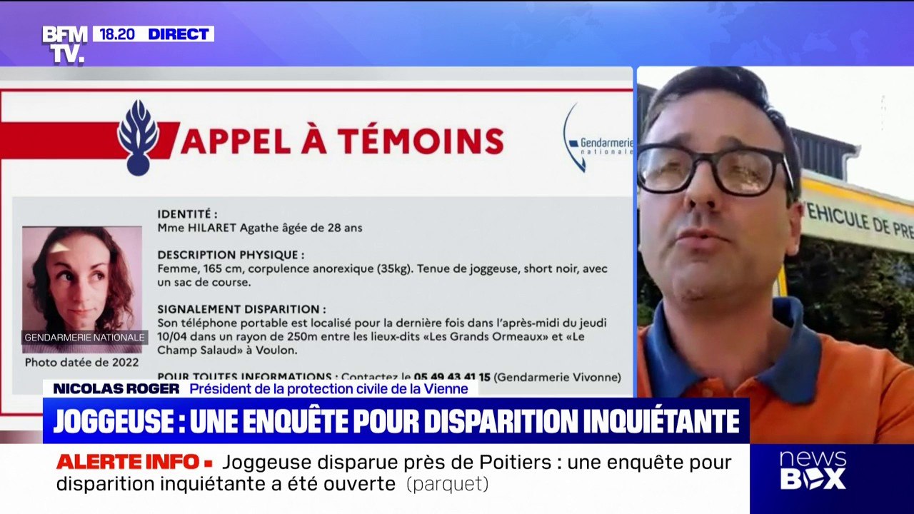Le président de la protection civile de la Vienne raconte les recherches mises en place pour retrouver Agathe, la joggeuse disparue