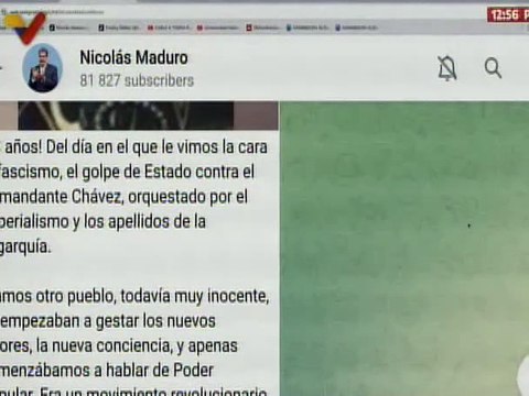 Pdte. Maduro: El Cmdt. Chávez le dijo a la derecha golpista no subestimen al pueblo, ni a los militares