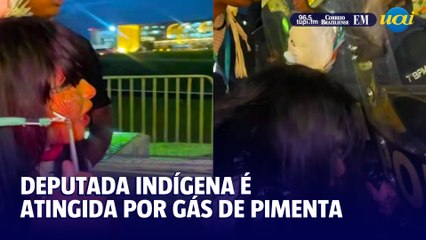 Deputada indígena passa mal após ser atingida por gás de pimenta