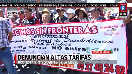 Integrantes de ANUEE protestan en el Zócalo de CdMx; exigen audiencia con Sheinbaum