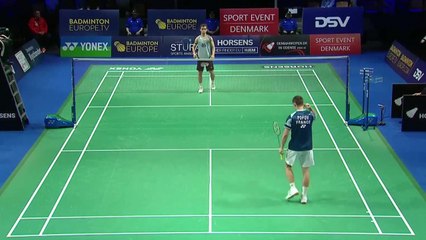 Le replay du 1/4 finale de Christo Popov - Badminton - Championnats d'Europe