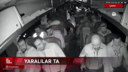 Çankırı'da işçi servisi şarampole devrildi