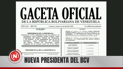 Gaceta Oficial | Laura Guerra Angulo fue nombrada como nueva presidenta del BCV