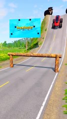 Big Cars & Buses vs Log Trap - BeamNG.Drive