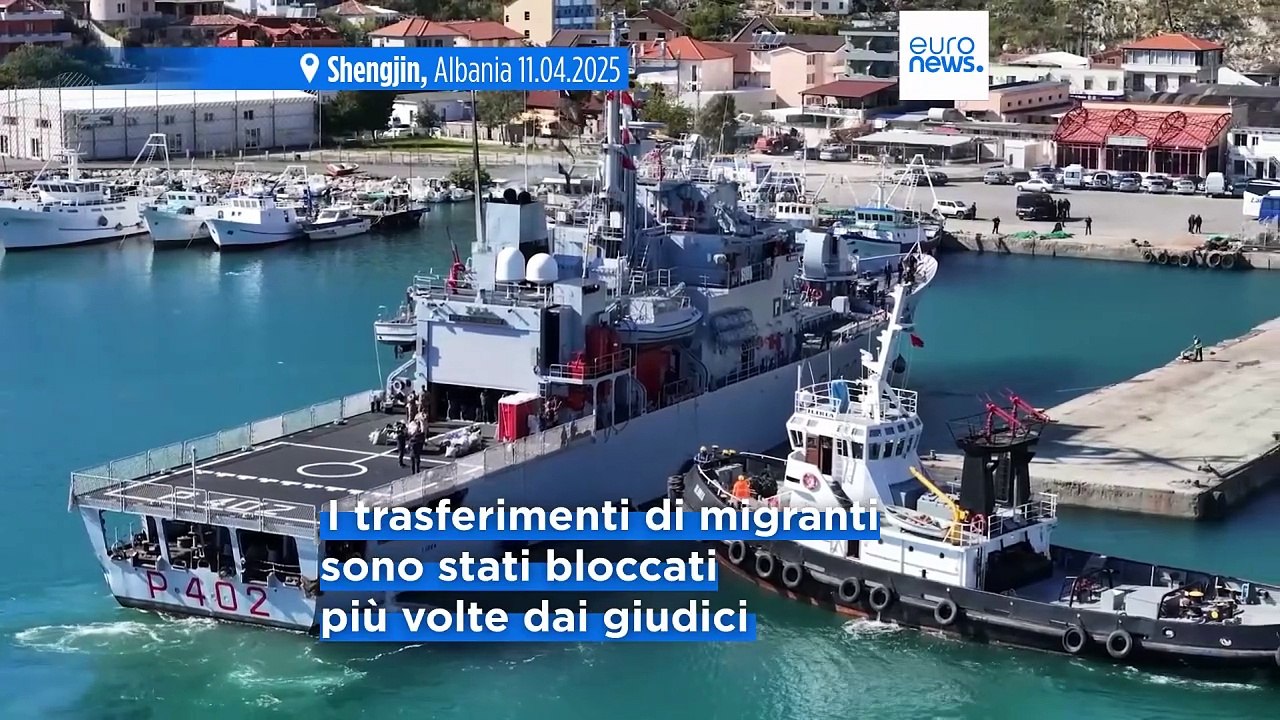 Migranti, riparte la rotta Italia-Albania: la nave Libra arriva a Shengjin con a bordo 40 persone