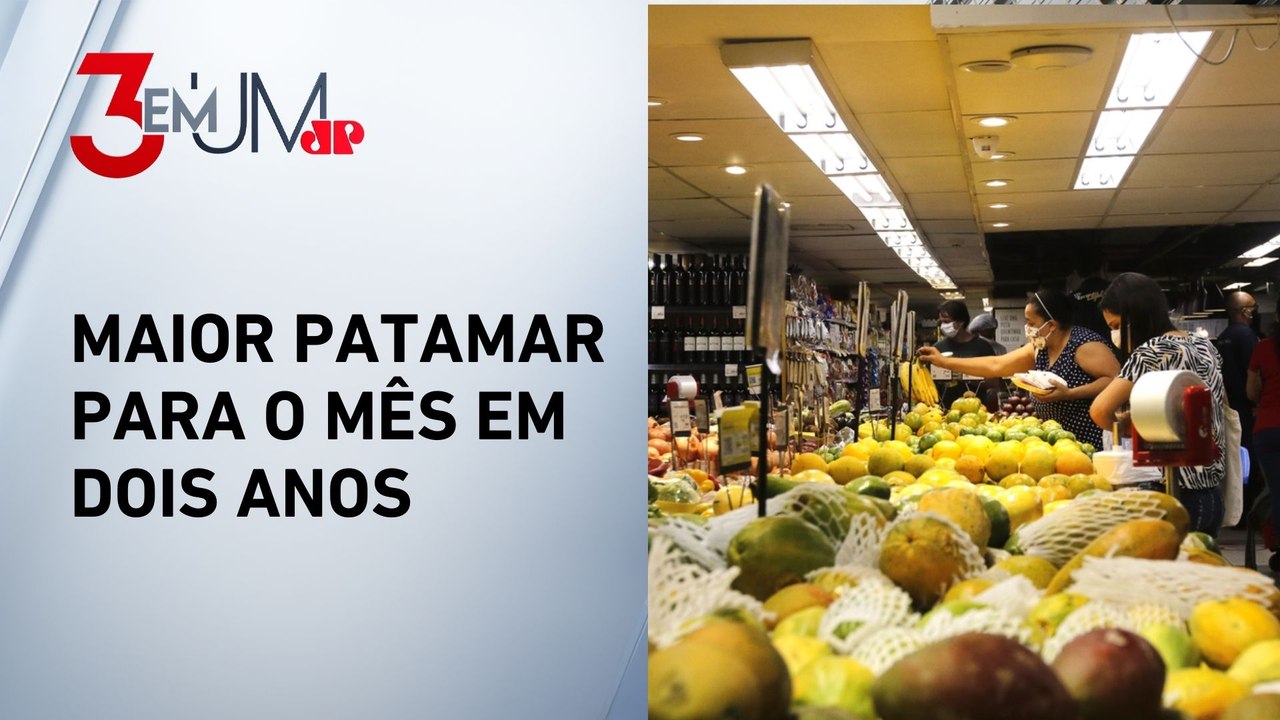 Pressionada por alimentos, inflação sobe 0,56% em março, segundo IBGE