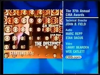 The 37th Annual CMA Awards CBS Split Screen Credits