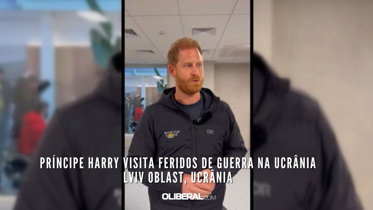 Príncipe Harry visita feridos de guerra na Ucrânia Lviv Oblast, Ucrânia