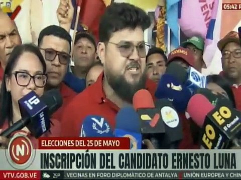 Ernesto Luna formaliza su candidatura a la gobernación de Monagas