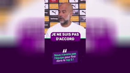 Man. City - Guardiola : “Nous n’avons pas l’effectif pour nous qualifier en Champions League”