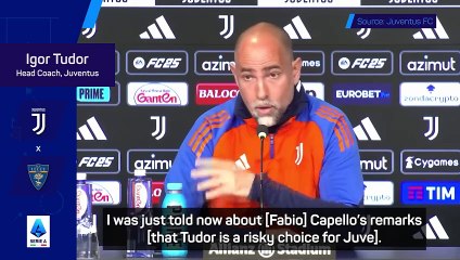 Tudor brushes off criticism by former boss Capello