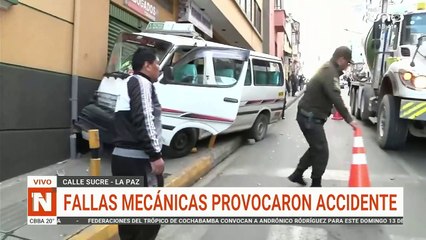 Accidente en La Paz por presuntas fallas mecánicas