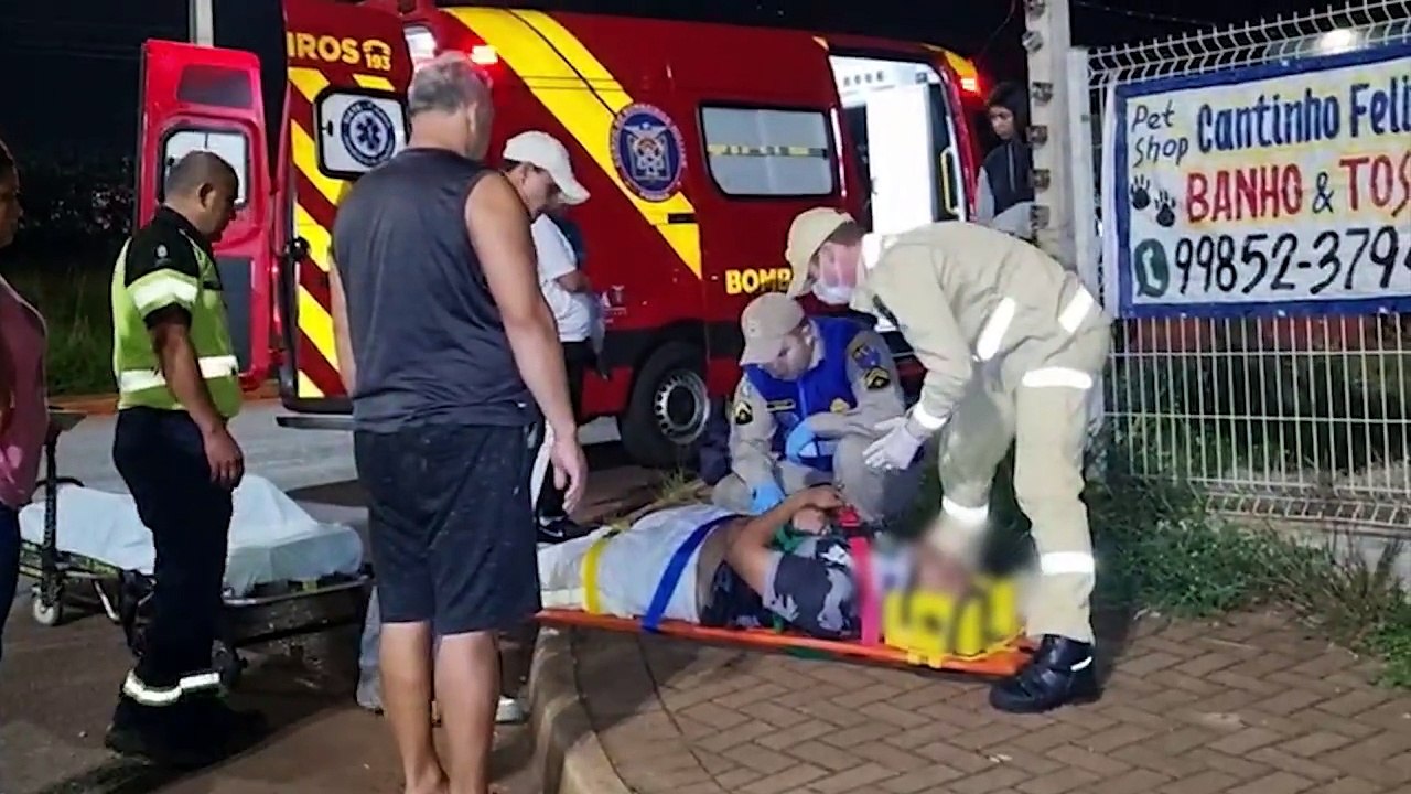 Casal fica ferido ao cair de moto no Bairro Brasmadeira