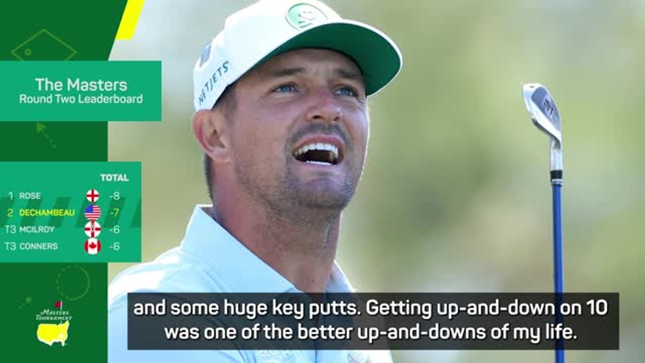 'Patience and understanding' as DeChambeau moves into contention at Masters