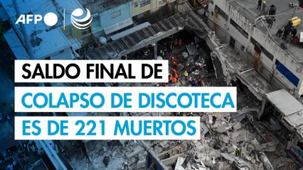 Balance final de colapso de discoteca dominicana queda en 221 muertos