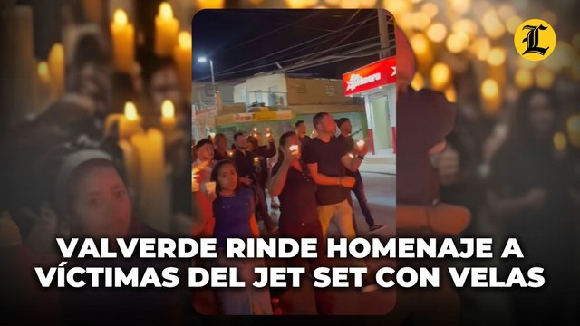 Residentes en Valverde realizan encendido de velas en homenaje a víctimas del Jet Set