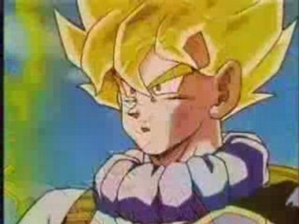 DBZ - Goku and Trunks test their Super Saiyan skills