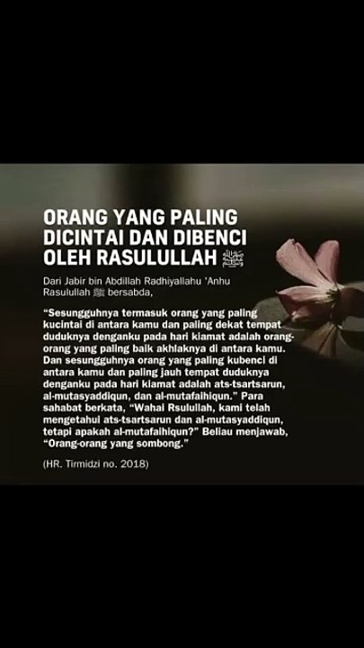 Orang Yang Paling Di Cintai & Di Benci Oleh Nabi Muhammad SAW