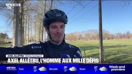 Axel Allétru, athlète paraplégique, sera au départ des 70km du "Challenge Paris-Roubaix" ce samedi