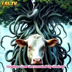 “Helpless Cow Surrounded by Snakes”